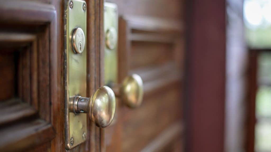 charm entry brass knob