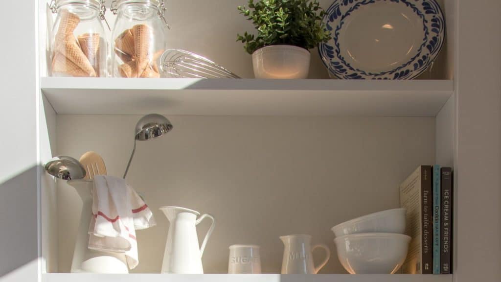 cookbook shelf