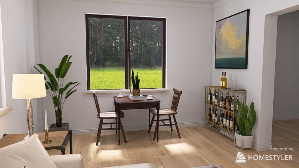 secondary space narrow living room