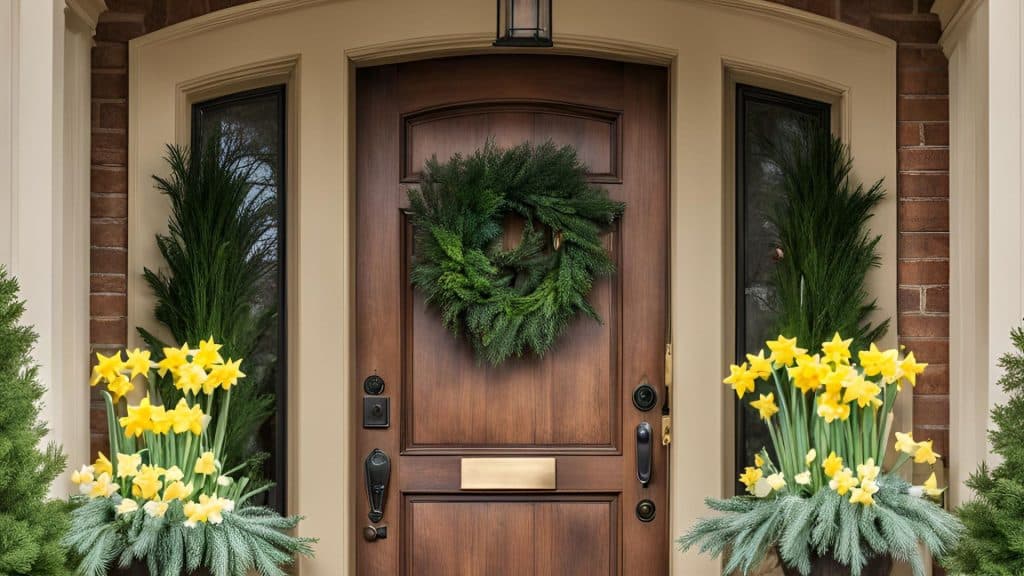 Front door charm decorate spring